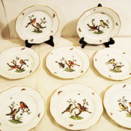 KPM Berlin bird plates, each painted differently