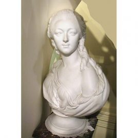 Bisque bust of Madame Dubaury signed Pajou