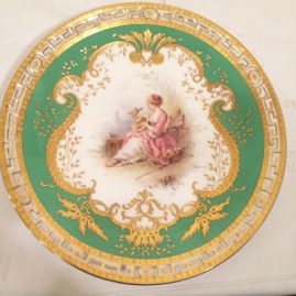 Minton rare reticulated plate artist signed Boullinier made exclusively for Tiffany and Company