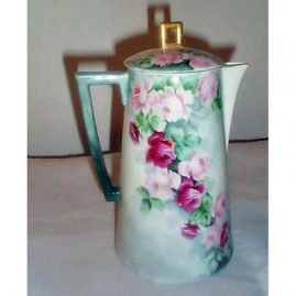 Bavarian coffee or chocolate pot, hand painted