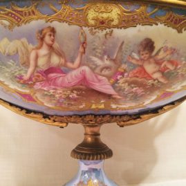 Close up of the front of the rare Sevres centerpiece