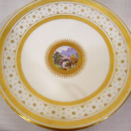 Close up of one of the Minton scenic plates