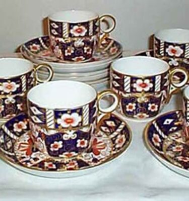 Royal Crown Derby Imari cups and saucers