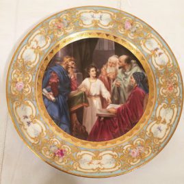 Royal Vienna plate with painting representing the twelve disciples of Christ