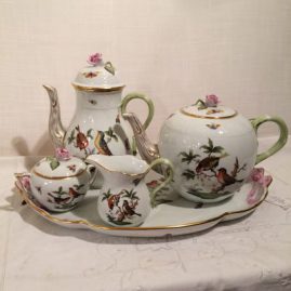 Herend Rothschild bird tea set