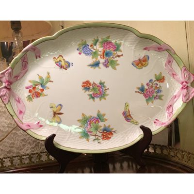 Herend tray in Queen Victoria pattern