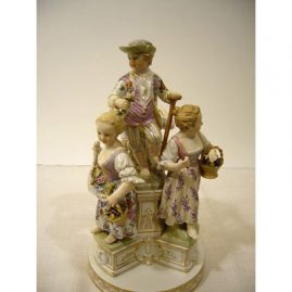 KPM figural group of four gardeners