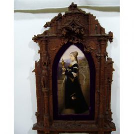 Rare large KPM plaque in black forest frame