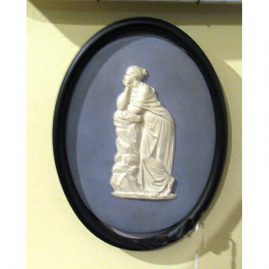 Wedgwood plaque of lady, before 1890