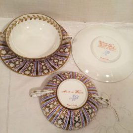 Set of seven Le Tallec made exclusively for Tiffany and company cream soups