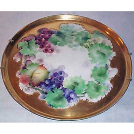 Limoges grape plaque