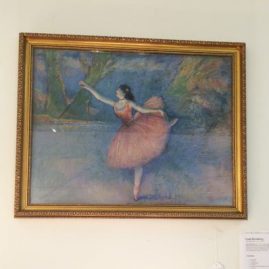 Pastel painting of ballerina artist signed Louis Kronberg