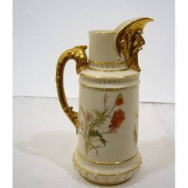 Rare Royal Worcester pitcher with masked spout