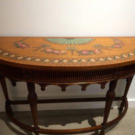 Another view of the pair of console tables