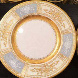 Set of Minton pate sur pate dinner plates