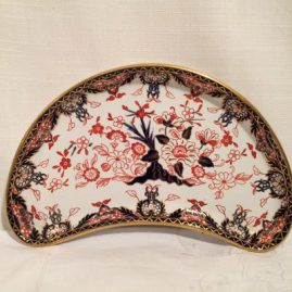 Large Royal Crown Derby Imari crescent dishes