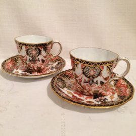 Royal Crown Derby Imari demitasse cups and saucers