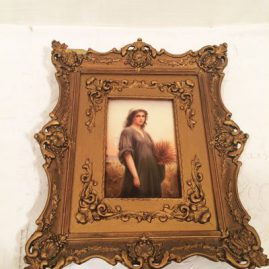 Painting on Porcelain of Ruth signed Wagner