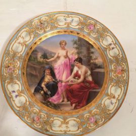 Royal Vienna plate depicting the three graces