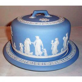 Wedgwood light blue stilton cheese dish and cover