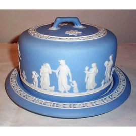 Wedgwood light blue stilton cheese dish and cover