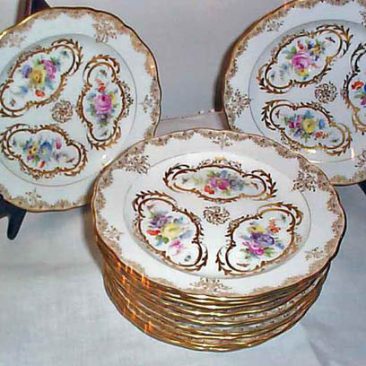 Set of 12 rare Meissen cake plates. Sold. We have a large collection of other Meissen cake plates