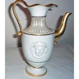 Rare Meissen pitcher with Mercury medallion