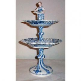 Meissen two tier figural centerpiece
