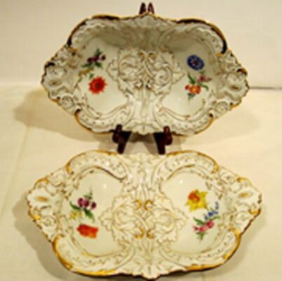 Meissen gilded and flowered charger