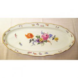 Meissen fish platter with bugs and flowers