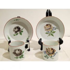 Two Meissen Marcolini cups and saucers