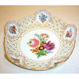 Meissen reticulated fluted bowl