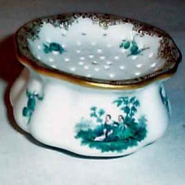 Meissen ink blotter after Watteau