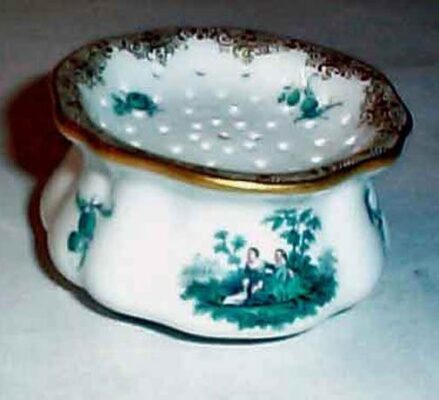 Meissen ink blotter after Watteau