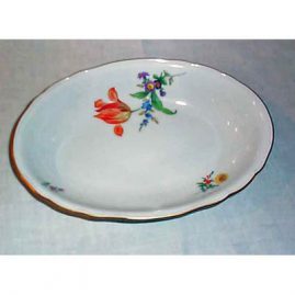 Meissen oval flowered bowl