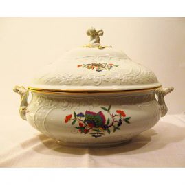 Rare Meissen Chinese butterfly tureen, with embossing