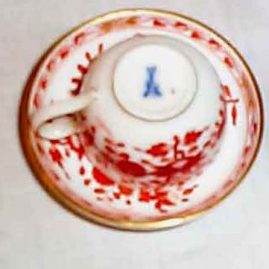 Miniature Meissen cup and saucer