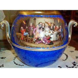 Other side of Meissen punch bowl after Hogarth