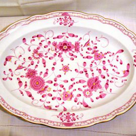 Largest Meissen Purple Indian platter,