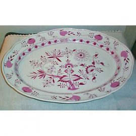 Rare Meissen pink onion platter
