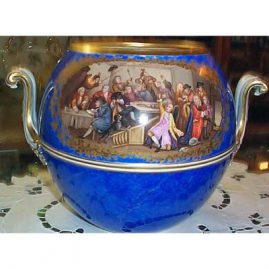 One side of the Meissen punch bowl after Hogarth