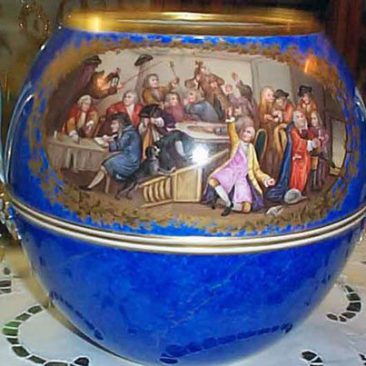 Meissen punch bowl after Hogarth