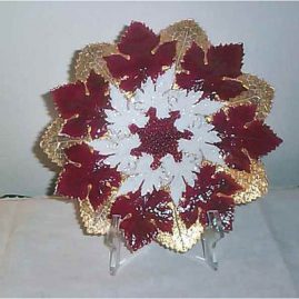 Meissen maroon and gold starburst plate