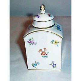 Meissen streublumen tea caddy, ca-1900