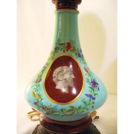 One of a pair of Paris Porcelain lamps, late 19th century