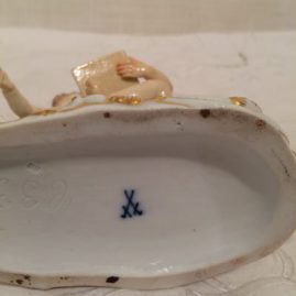 Crossed sword mark on Meissen figural group of artists