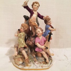 Meissen figural group with five Meissen musicians