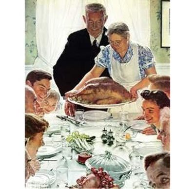 Norman Rockwell's Painting entitled Freedom From Want