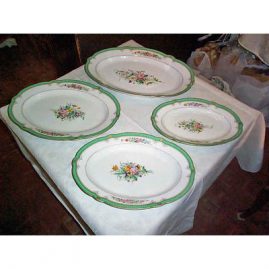 4 Paris Porcelain platters,