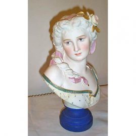 French bisque bust signed A. Carrier for A. Carrier Belleuse,